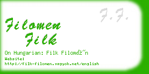 filomen filk business card